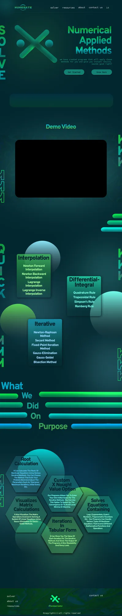 numerate: homepage d